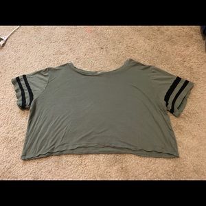 Army Green Crop Top - Tillys